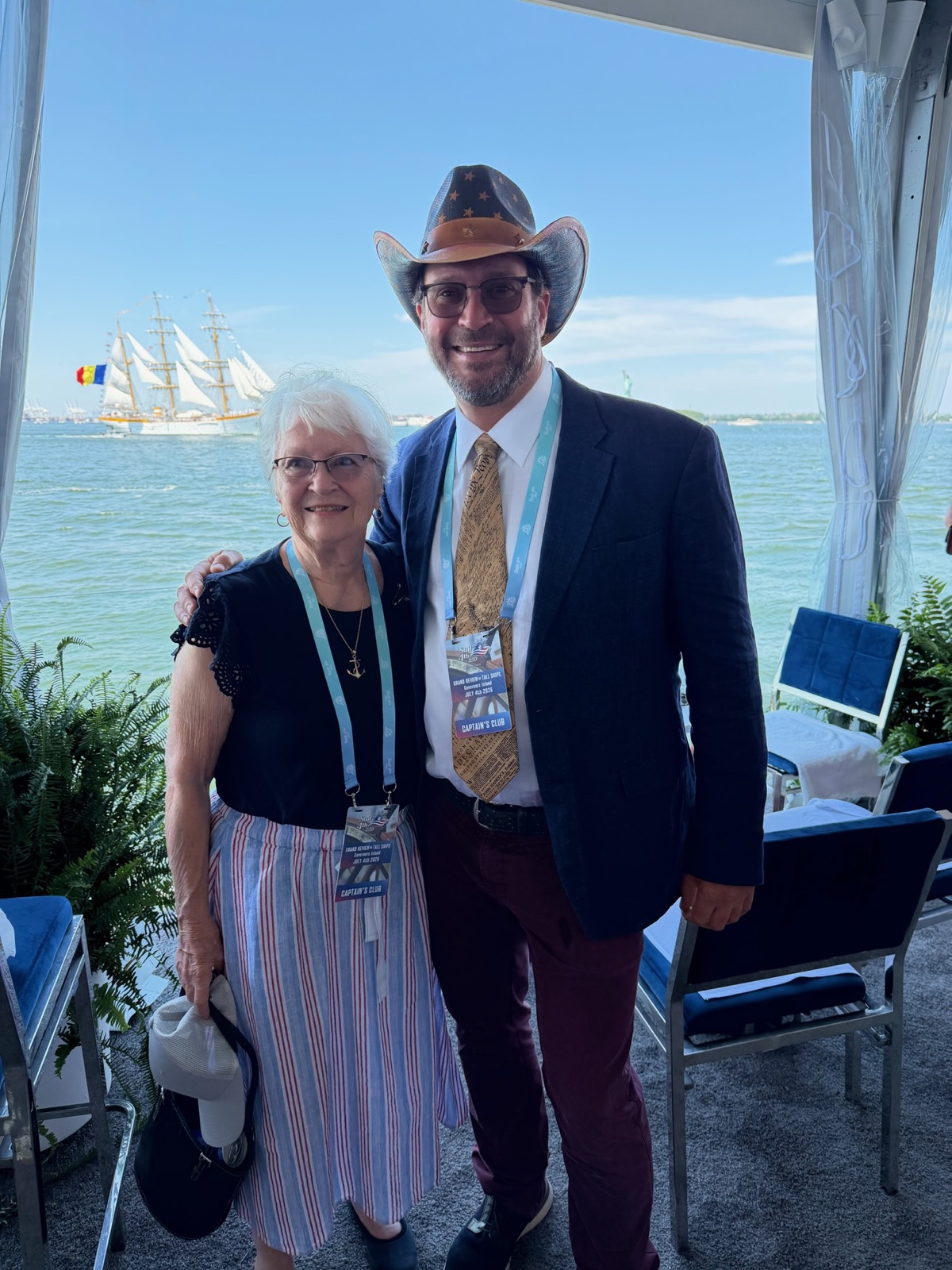 Mom and me together at Sail4th 250 in New York Harbor